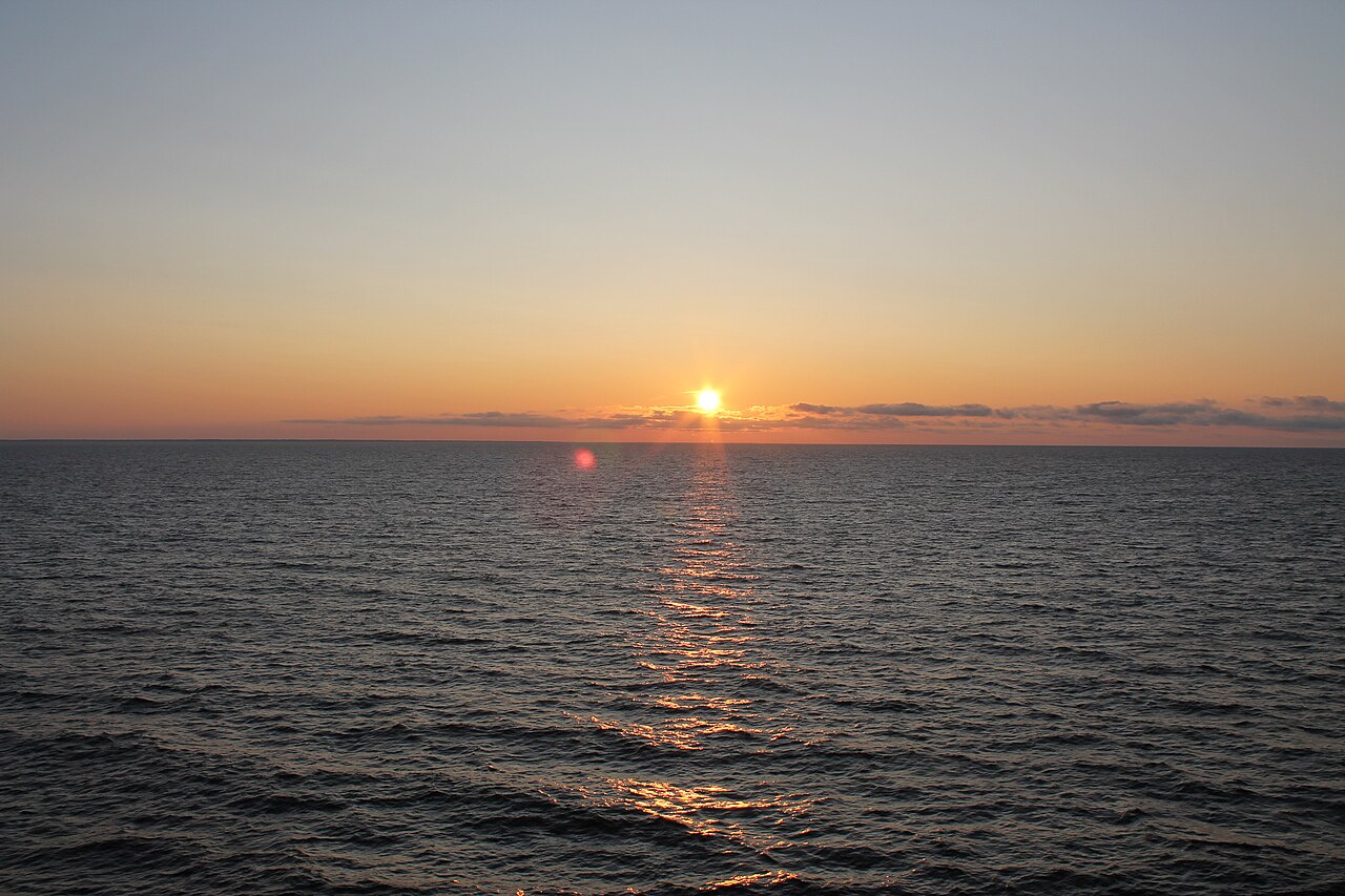 Pôr do sol no Mar Báltico
