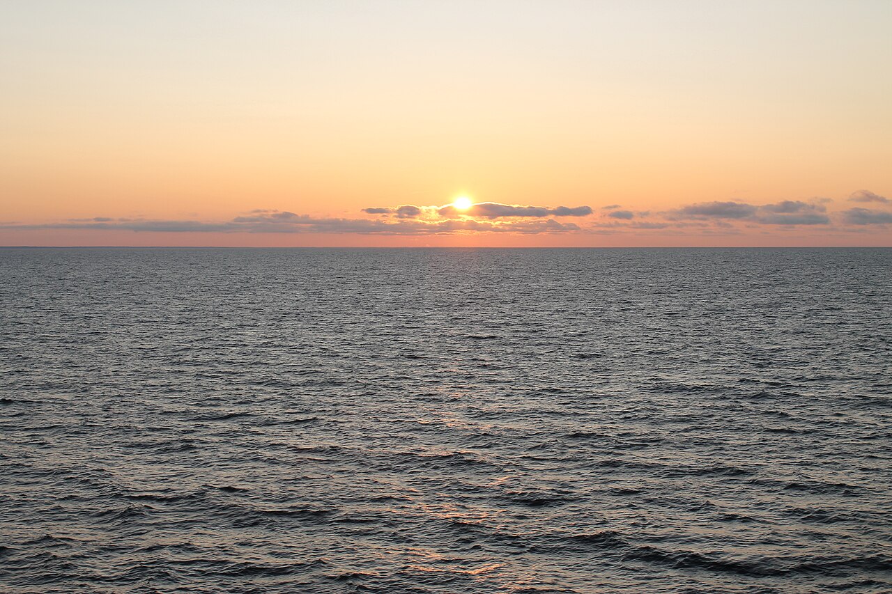 Pôr do sol no Mar Báltico