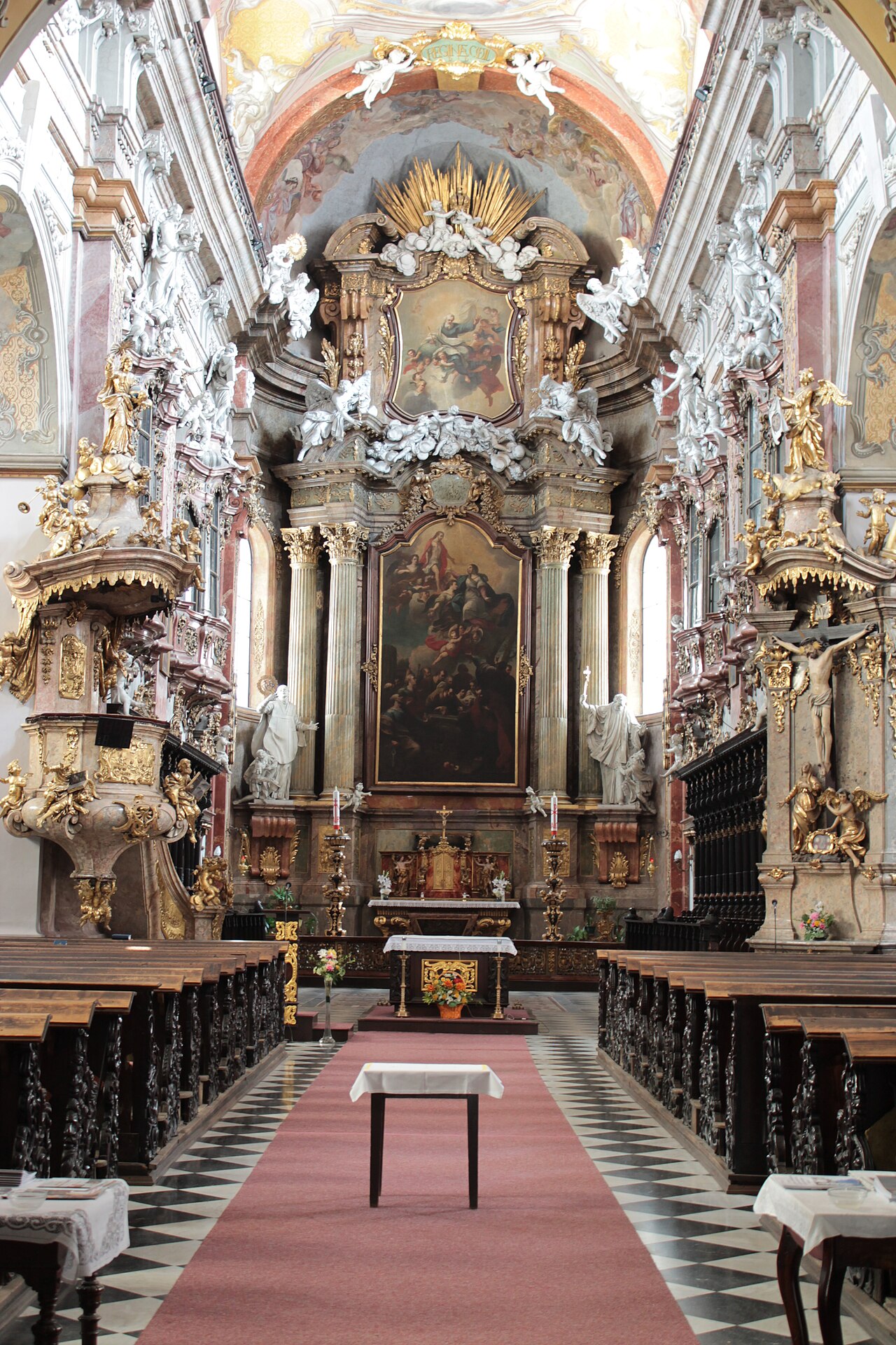 Interior of the Basilica of the Assumption of the Virgin Mary, Brno
