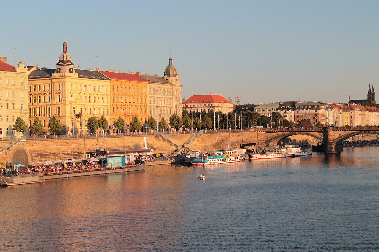 Architecture of Prague at Sunset