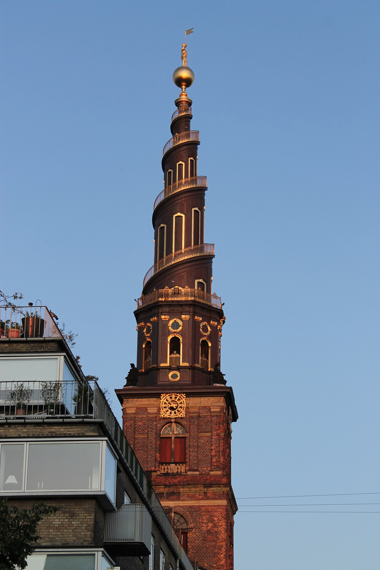 Church of our Saviour, Copenhagen at sunset