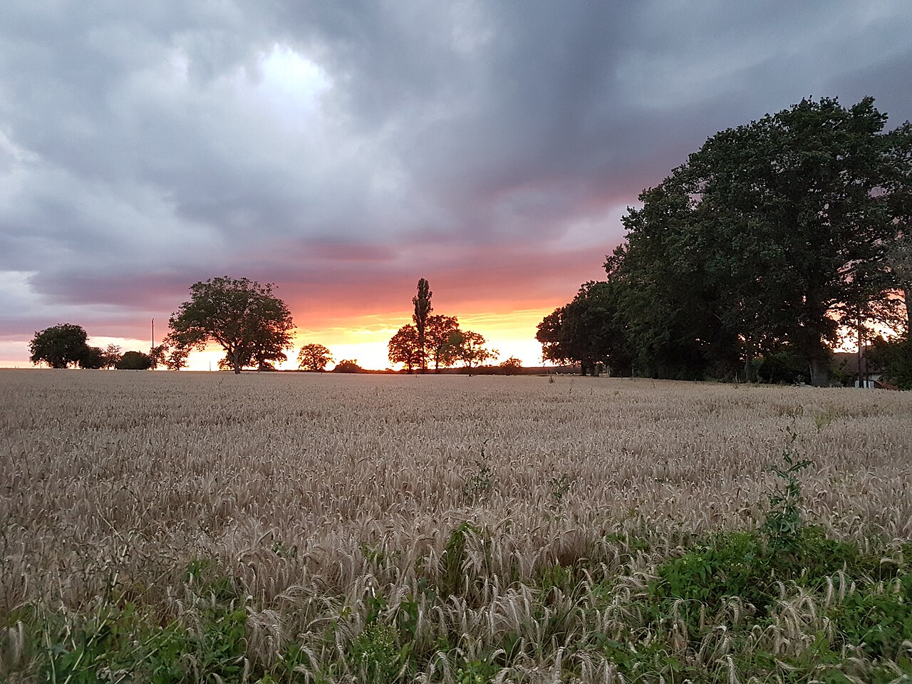 Pôr do sol no Allier