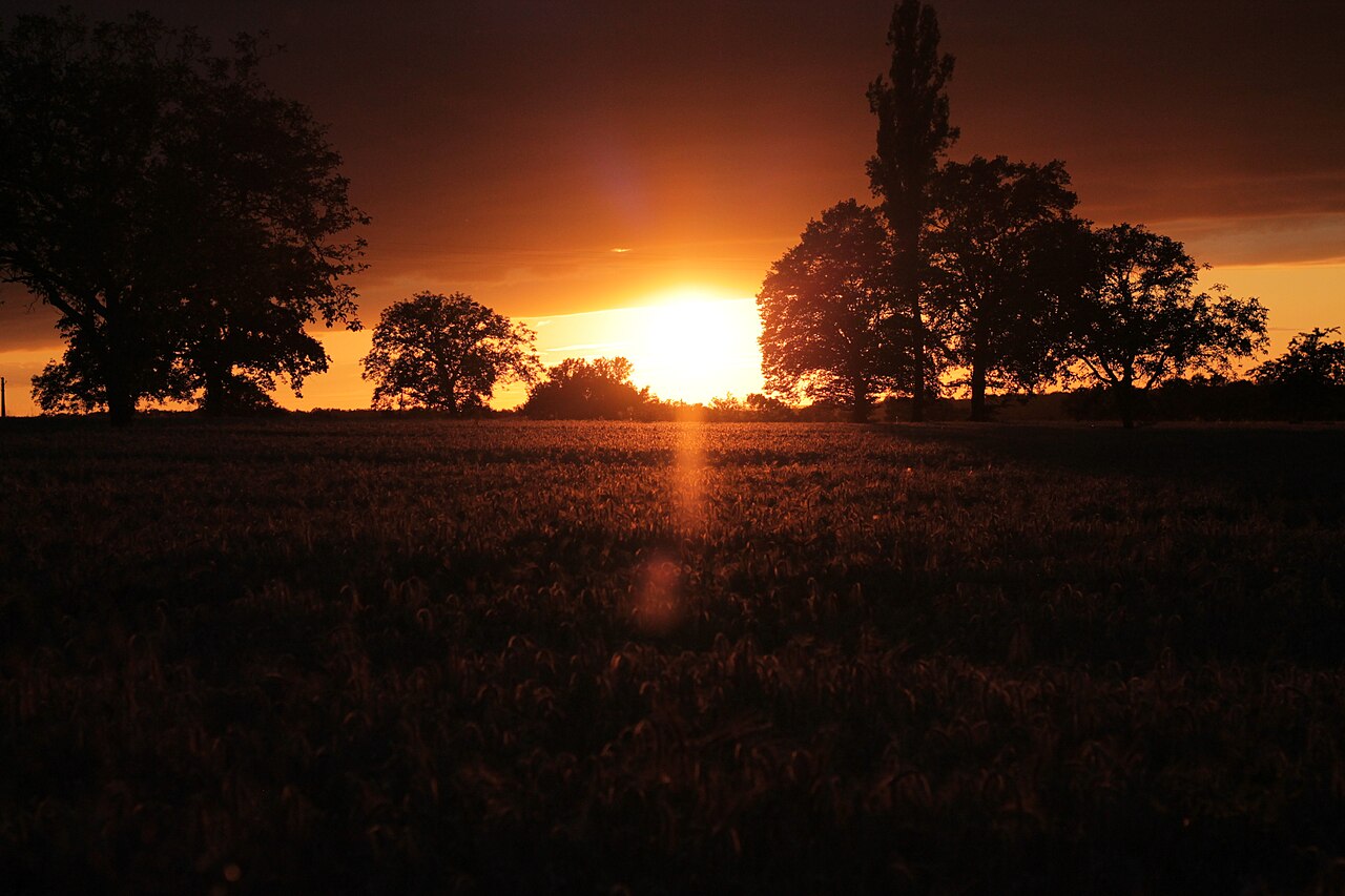 Pôr do sol no Allier