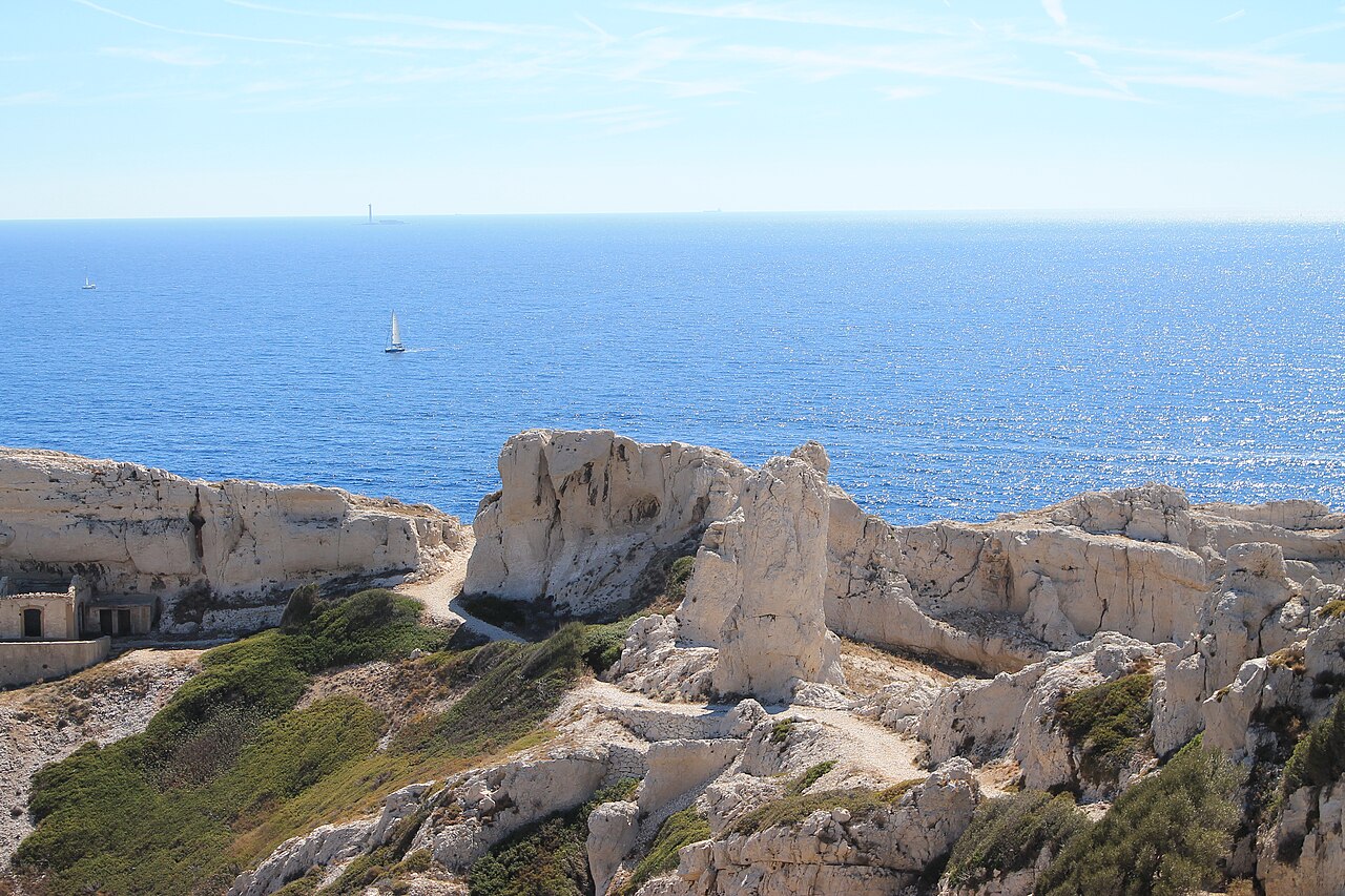 Falaises rocheuses aux Calanques, Marseille