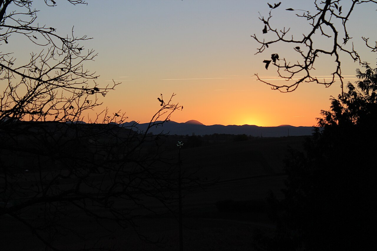 Coucher de soleil vu à Mons
