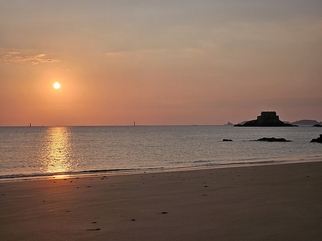 Sunset, Plage du Môle (Saint-Malo)