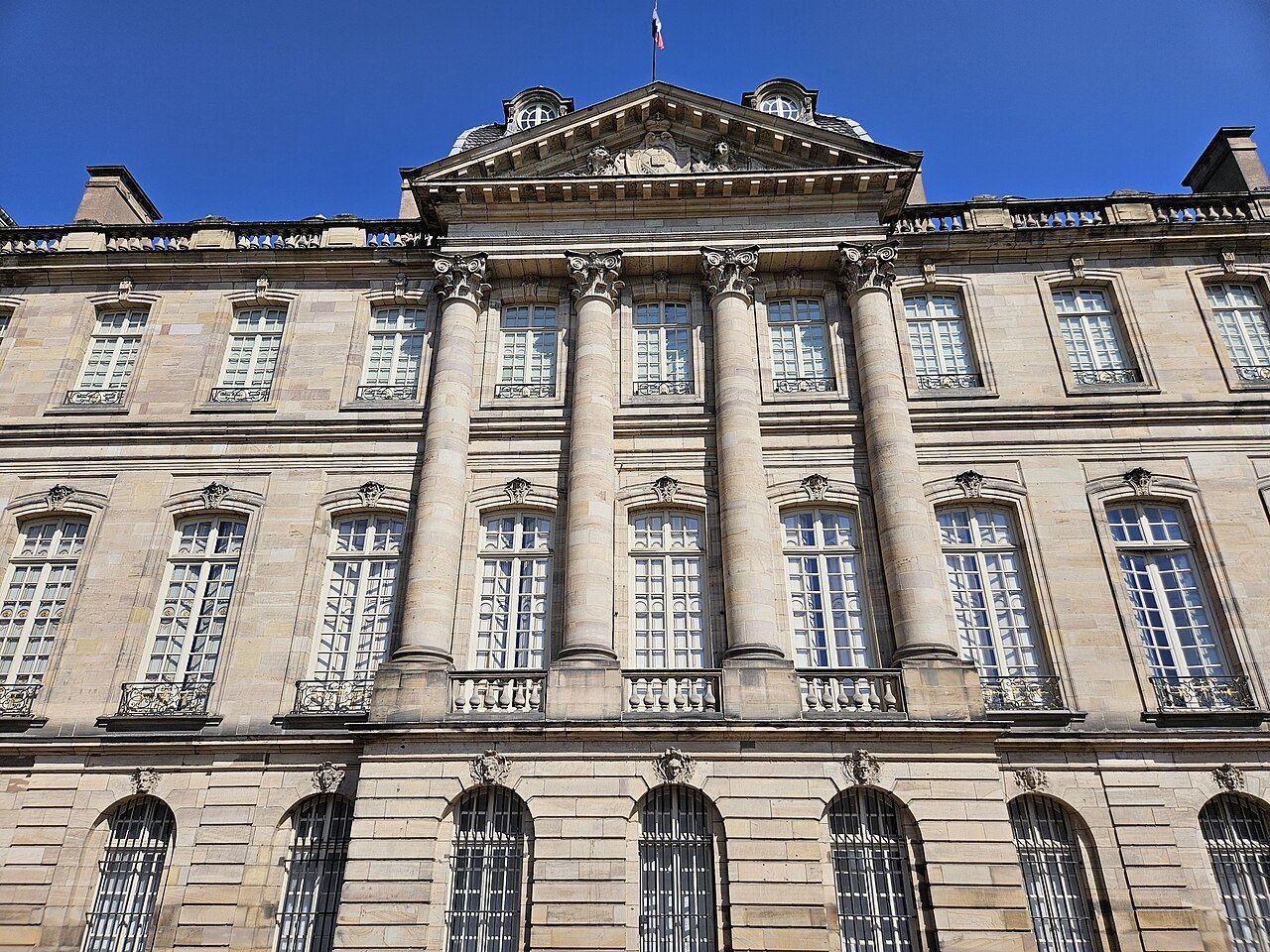 Riverside façade of Palais Rohan, Strasbourg