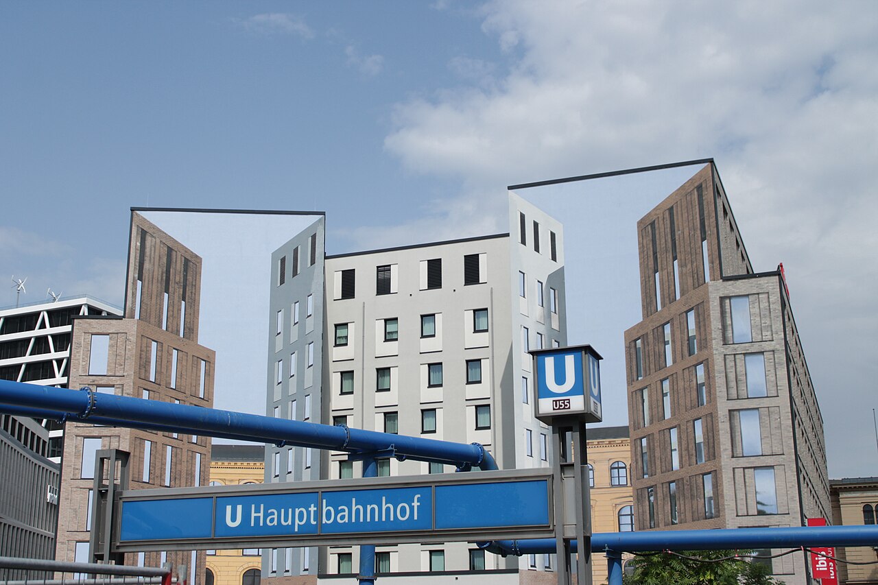 Arte de rua de ilusão ótica em Berlim