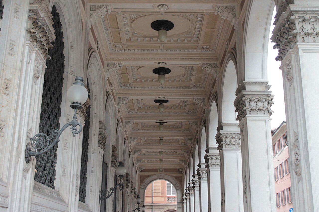 Street lights in Bologna