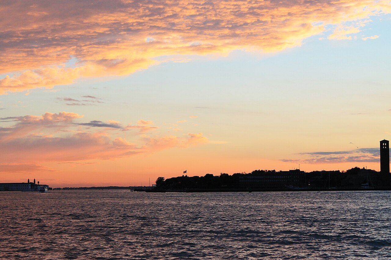 Ciel du soir sur Venise