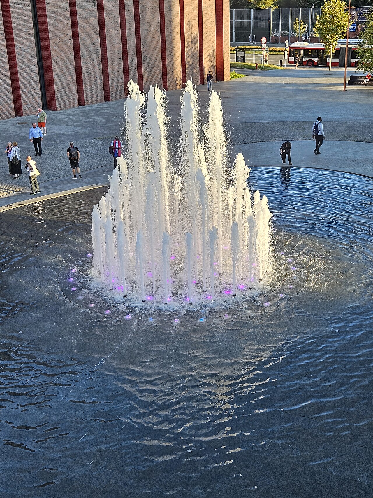 Fountain in front of building of Polish National Radio Symphony Orchestra, Katowice