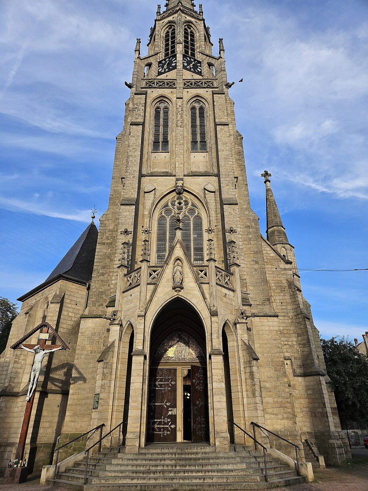 Exterior view of Immaculate Conception church in Katowice