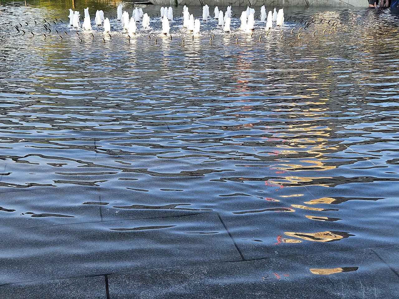 Reflection of building of Polish National Radio Symphony Orchestra, Katowice