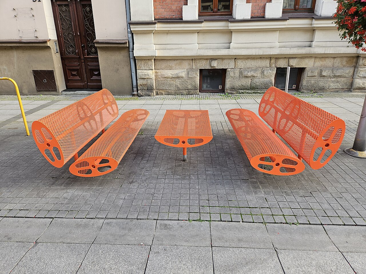 Street benches in Katowice