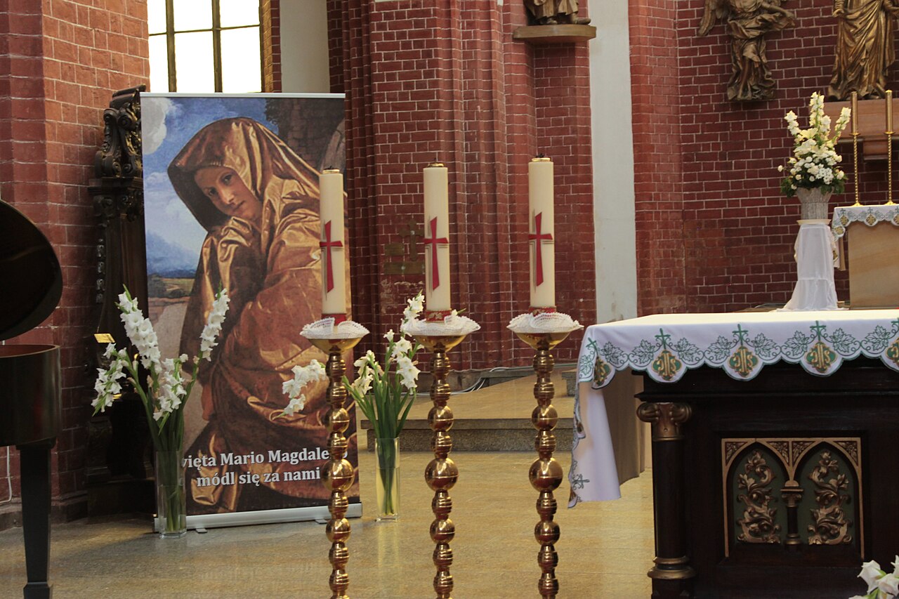 Interior details of St. Mary Magdalene Church in Wrocław