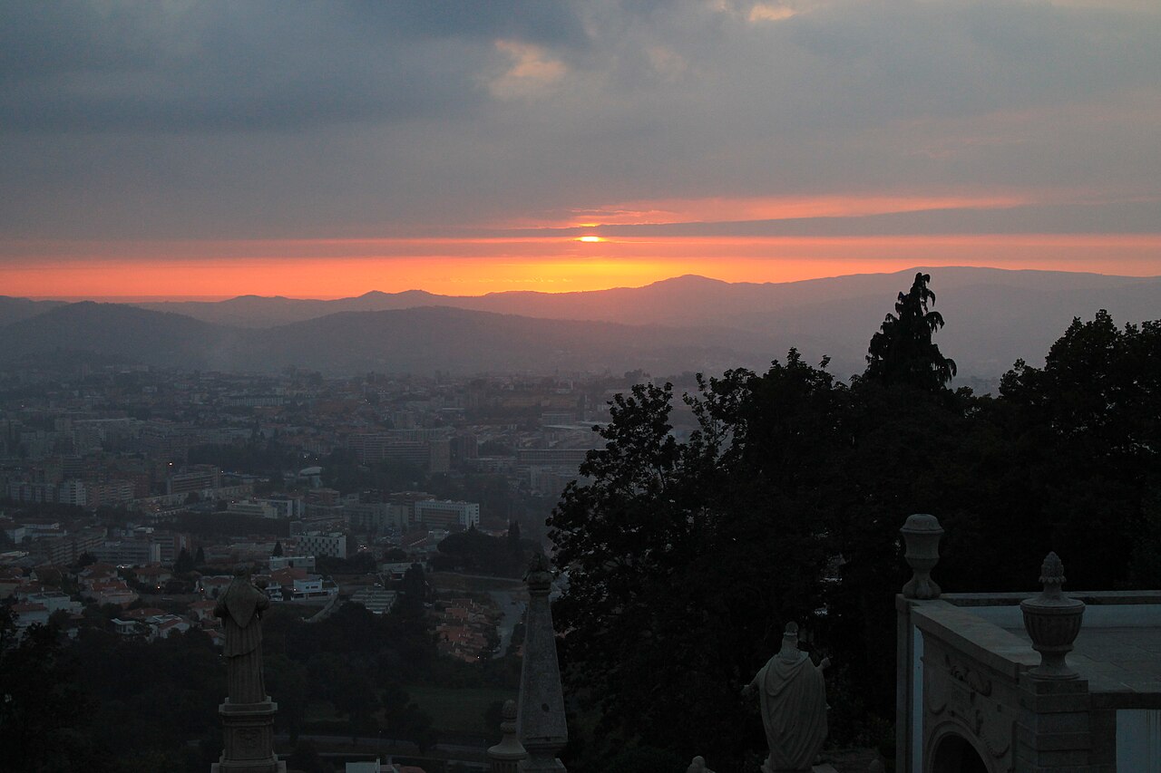 Pôr do sol no Bom Jesus do Monte